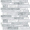 Yoillione 10 Sheets Peel and Stick Wall Tiles for Kitchen, Waterproof Backsplash 3D Vinyl Self Adhesive with Marble Brick Effect, Grey for Bathroom, 12x12