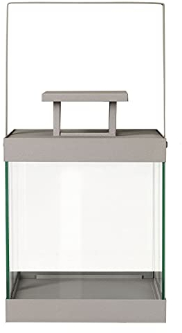 Blomus Laterne Finca Klein, Indoor Laterne, Windlicht, Stahl pulverbeschichtet, Glas klar, Mourning Dove, 30.5 cm, 66177