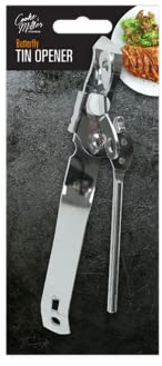 Silver Stainless Steel Tin Opener (17cm x 4.5cm x 3cm) 1 Piece - Easy-Grip & Classic Design, Essential Kitchen Tool for Everyday Use