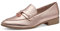 MARCO TOZZI Damen Loafer mit Absatz Elegant Bequem, Metallisch (Rose Metallic), 37 EU
