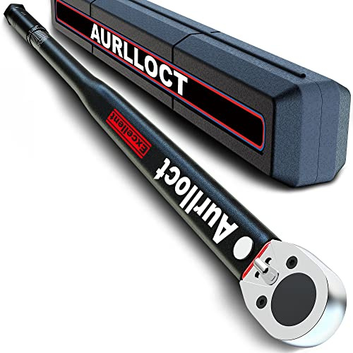 Aurlloct 3/4 Inch Drive Click Torque Wrench, Torque Spanner 50-500 Nm, ± 5% Accuracy for Truck, Tire Replacement, Product Assembly Etc