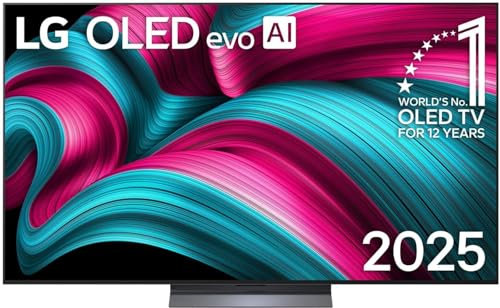 LG OLED65C5ELB TV 65 Zoll (165 cm) 4K OLED evo AI TV (α9 Gen8 4K AI Prozessor, webOS 25, 120Hz (VRR bis zu 144Hz)) [Modelljahr 2025]