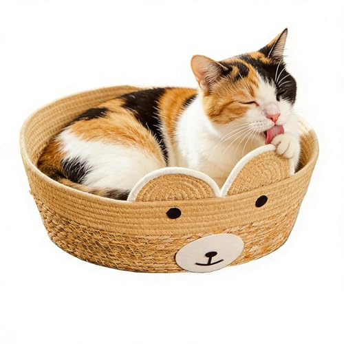 Maison pour Chat Tapis de Couchage pour Animaux de Compagnie Respirant,