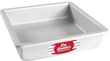Fat Daddio's PSQ-882 Anodized Aluminum Square Cake Pan, 8 x 2 Inch