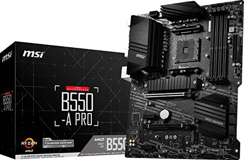 MSI Placa Base B550-A Pro ProSeries (AMD AM4, DDR4, PCIe 4.0, SATA 6Gb/s, M.2, USB 3.2 Gen 2, HDMI/DP, ATX)