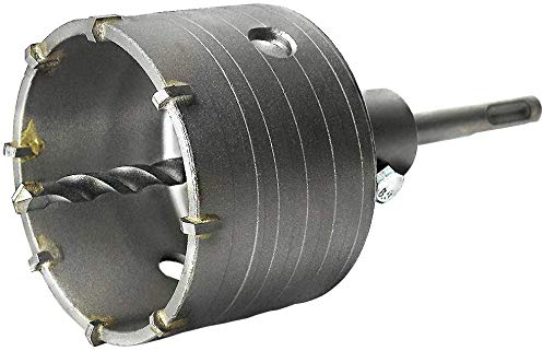 Sierra de corona para pared de hormigón, diámetro 65 mm, corona perforadora en seco + adaptador SDS Plus + punta de centrado 8 x 110 mm (65 mm)