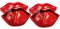 HEALLILY 40 Stücke Lippen Masken Box Gel Lippenpads Beauty Feuchtigkeitsgel Lippenmaske Kollagen Anti Falten Anti Aging Reduzieren Feine Linien Lip Mask Pads für Frauen Damen Lippenpflege Rot