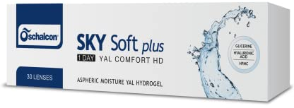 Schalcon Sky Soft 1- Day Yal Comfort HD - 30 Lenti a Contatto morbide Giornaliere; Diottria - 2.00
