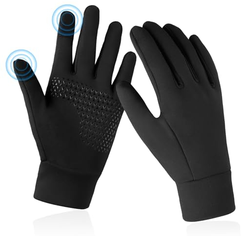 YANIKY Touchscreen Handschuhe Herren Damen, Laufhandschuhe Fleece Handschuhfutter, Warme Winddichte Fahrradhandschuhe, Thermo Handschuhe Winter Für Outdoor Laufen, Fahren, Radfahren, Wandern