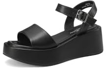 QUEEN HELENA Sandali Platform Sportivi con Sottopiede Ortopedico Donna BZ401 (BZ402 Nero, Sistema Taglie Calzature EU, Adulto, Donna, Numero, Media, 39)