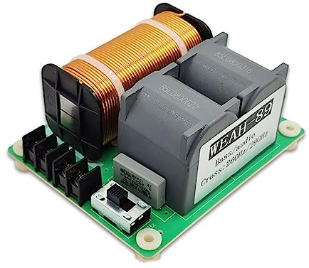 1500W Aktiv-Subwoofer mit 2-Wege Frequenzweiche – Hoch-/Tiefpass-Filter 50-200 Hz, 4-8 Ohm – Für Heimkino, Auto & PA, 117x95x56 mm, 495 g