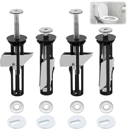 Sikweny 4 Piezas Tornillos Tapa wc Escabroso Bisagras Tapa wc Compatibilidad Universal Tornillos Inodoro Diseño de Moda para Lnicio Baño Hotel Lnodoro Hotel Restaurante Oficina y Accesorios