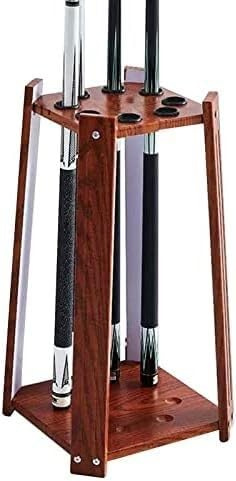 Présentoir de rangement pour queues de billard Support de queue de billard en bois à 8 emplacements - Support de sol peu encombrant for la maison, l'école et les clubs Support portable pour queues de