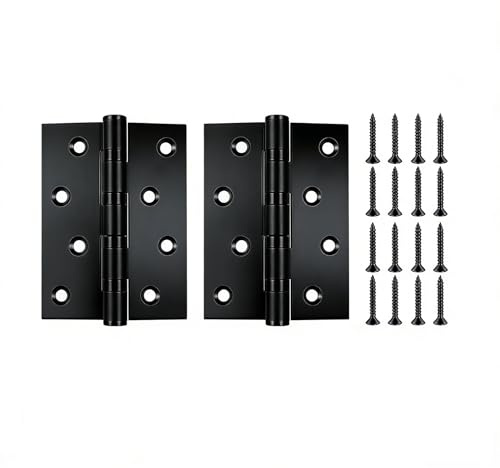 2 PcsCerniere per Legno Pesanti, Cerniere per Porte InterneCerniere a Molla per PorteCerniere Porte Acciaio Inox, Cerniere Pieghevoli a Sfera, Cerniera a Vite per Ante Cassetti Finestre (100x76x2mm)