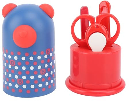 FTVOGUE Kit de Cortaúñas para Bebés, Kit de Cortaúñas para Bebés de PP y Acero Inoxidable con Tijeras, Pinzas para Limar y Caja de Almacenamiento, para el Cuidado Diario de las Uñas de Pequeños