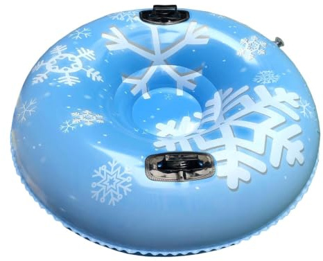 Tubo de Nieve Inflable - Trineo de Nieve de PVC Resistente con Asas | Tubo de nieve inflable de PVC con asas resistentes para trineos de invierno, juegos de nieve, flotación en piscina, playa