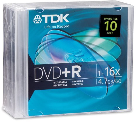 TDK DVD+R 16x 4.7GB (10-Pack)