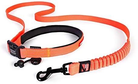 EzyDog Road Runner Lead - Comfortable Padded Handle, Reflective Thread, 1.8M Lead (Orange) for Small, Medium & Large Dogs