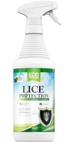 Eco Defense USDA Biobased Lice Spray for Furniture, Bedding, and Home - Natural Extra Strength Lice Treatment - Helps Keep Home Free of Lice