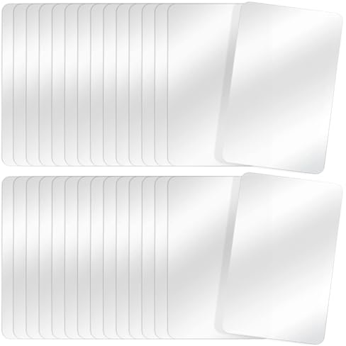 Tecmisse 30 PCS Plastic Placemat Heat Resistant Washable Table Mats, Clear Placemats for Table, Dining, Kitchen, Crafting and Shelf Liner, 17 x 11 Inch