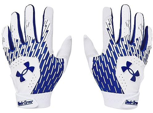 Under Armour Boys Clean Up T Ball Gloves, (102) White/Team Royal/Team Royal, One Size Fits Most