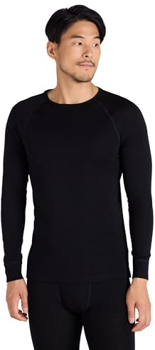 Mountain Warehouse Merino Mens Thermal Baselayer Top | Lightweight & Comfortable Merino Wool Long Sleeve T-shirt, Antibacterial & Quick Drying Underlayer for Winter, Everyday Wear