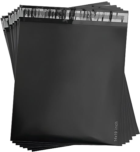 MXtore 20 Black Postage Bags 14x19 inch Self Seal Parcel Bags Clothes