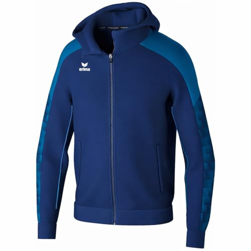 erima Chaqueta de entrenamiento con capucha EVO STAR (1032411) Unisex niños, new navy/mykonos blue, 164