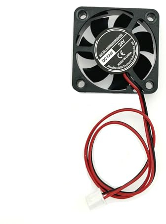 JZK 40 x 40 x 10 mm, 2 pines, CC, 24 V, mini ventilador con cables, 4010, pequeño ventilador silencioso de 40 mm, 4 cm, 24 V, sin escobillas, ventilador de carcasa de PC, ventilador de impresora 3D