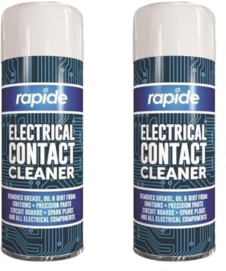 SDMAX Electrical Contact Cleaner, Ensuring Optimal Electrical Connections, Grease, Oil and Dirt Remover, Switch Clean Aerosol Spray Can, General Purpose Cleaner, 200ML (2 PCS)