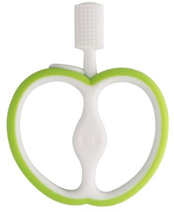 WUSJCOF Baby-Beißring, Bisphenol A (BPA) frei, leicht zu reinigen, Beißhilfe, Greifspielzeug, lebensmittelechte Silikonzahnbürste, Beißspielzeug, Spielzeug, neutral, Beißring