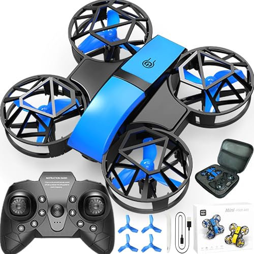 XUBX Kinder Mini-Drohne (für Anfänger und Erwachsene), Indoor Outdoor RC Spielzeug Quadcopter (für Jungen und Mädchen) Schwerkraftsteuerung, Ein-Knopf-Start, Bestes Geschenk für Kleinkinder