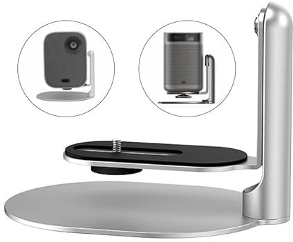Eroshoo Beamer Ständer,Beamer Halterung,Projektor Ständer,Kompatibel mit 1/4''Schraube Schnittstelle(6mm),mit Rutschfestes Fahrgestell,Beamer Metallhalter 360° Verstellbare Projektorständer