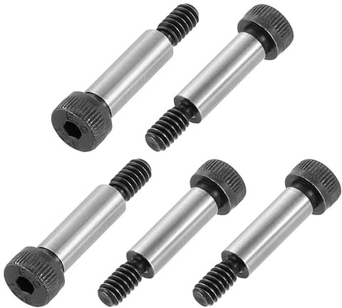 QUARKZMAN Tornillos De Cabeza Hexagonal De Acero Aleado Con Hombro, Longitud Del Hombro 3/4, Diámetro Del Hombro 1/4, Roscado #10-24, 5 Piezas