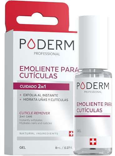 Poderm - Cuticole Remover 2-in-1 Esfolia e Idrata le Cuticole - Rimuove la Pella Morta - Rimuovi Cuticole Unghie - Cuticle Remover - Swiss Lab