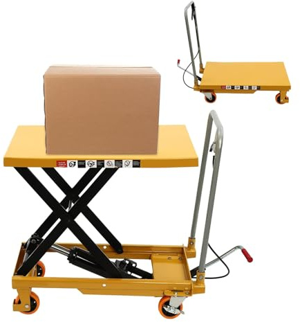 Hydraulik-Hubtisch, Scherenhebebühne, Hubtisch Mit Ständer, Manueller Doppelscherenhubtisch, Portable Car Lift, für Materialhandhabung und Transport,150kg