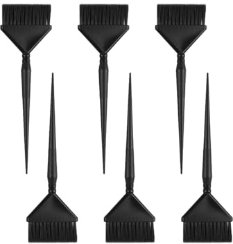 GAJUS 6 Pinceles de Tinte para Cabello Profesionales - Juego de Brochas Negras para Estilistas - Aplicador de Color para Teñir - Suministros de Peluquería Esenciales