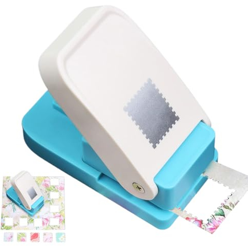 Pinza per perforare francobolli, fustellatrice a forma rettangolare ondulata | punzonatrice per la creazione di fori per francobolli, per scrapbooking, creazione di biglietti fai da te, fai da te e