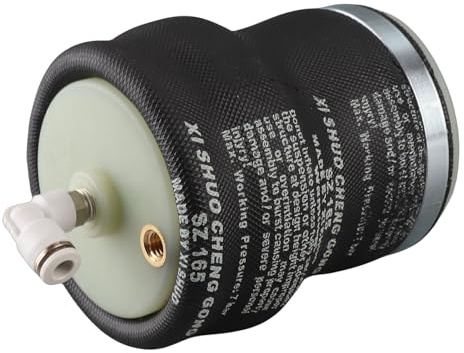 Ejoyous Bolsa de Resorte de Suspensión Neumática para Asiento, Amortiguador de Goma y Metal para Camiones, Cómoda Absorción de Impactos con Presión de Estallido de 2,5 Mpa