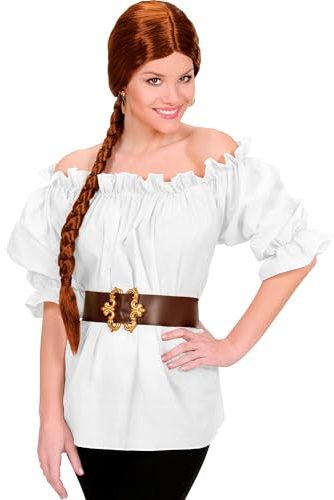 W WIDMANN MILANO Party Fashion - Chemisier à épaules dénudées | Avec des manches bouffantes, pour les déguisements de pirate, cow-girl, du Moyen Âge et du Far West, carnaval et Halloween