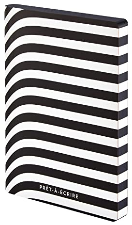 Nuuna Notizbuch A5+ | Graphic L - Prêt-à-écrire | Dotted Journal | 3,5mm Punktraster | 256 nummerierte Seiten | 120g Premium-Papier | Leder weiß | nachhaltig produziert in Deutschland