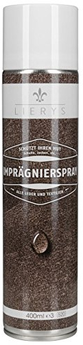 LIERYS Universal Imprägnierspray 400 ml für Textilien und Leder | Imprägniermittel zur Pflege von Hüten, Schuhen, Jacken, Zelten | farbloses Imprägnierungsspray | Schutz vor Regen, Schmutz, Öl