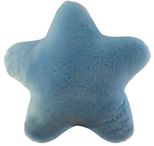 Kissen Stern Sternchen Zierkissen 40cm Kinderzimmer Zimmer Deko Plüschkissen Sternkissen Baby Dekokissen für Schlafzimmer Babyzimmer Kinderbett Mädchen Jungen, Blau