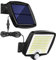 MPJ Solarlampen für Außen, 118 LED Solarleuchte Aussen mit Bewegungsmelder, IP65 Wasserdichte, 120°Beleuchtungswinkel, Solar Wandleuchte für Garten mit 5m Kabel