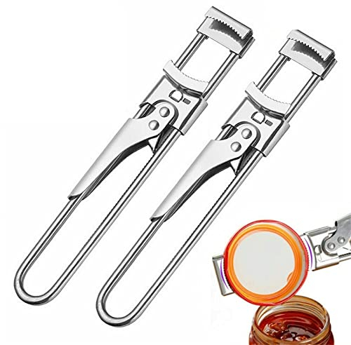 Apriscatole 2 Pezzi Utensili da Cucina universali Apriscatole in Acciaio Inossidabile Cavatappi Regolabile Apribottiglie Manuale Portatile Professionale per Barattolo di Vino (Colo