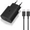 25W Caricabatterie rapido Con 2M Cavo USB Tipo C da per Samsung Galaxy S24/S23 /Ultra S23+/S23 /S22 /S21/S21 ultra 5g / S20 Ultra/ S20 / S10 /S9 / S8/ A71 / A52 /A51/ A32/ A31 USB C Caricatore