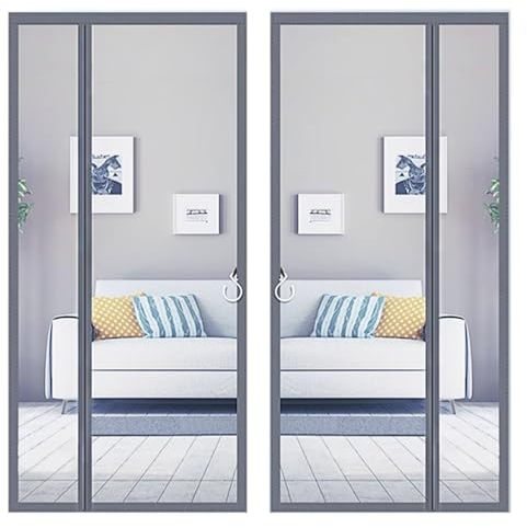 Insect Protection Roller Blind for Doors, 140x240cm Magnetic Fly Curtain Moskitonetz, Against Flying Mosquito Door Mosquito Networks, Gray