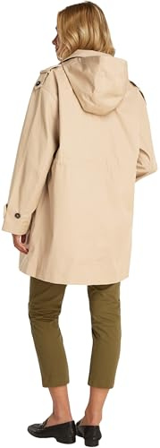Tommy Hilfiger Damen Parka Cotton Hood Trenchcoat, Beige (Beige), 46