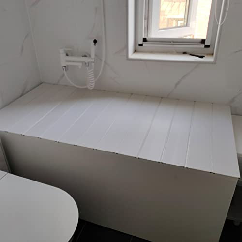 DMMFTERL Vassoio per Vasca da Bagno Copertura Isolante per Vasca da Bagno - Dimensioni Multiple, Vassoio da Vasca Pieghevole per Varie vasche da Bagno, Copertura per Vasca da Bagno antipolv