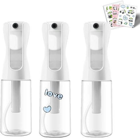 FontFable 3er-Pack Sprühflaschen mit Feinem Sprühnebel – 200 ML Wasser-Sprayflasche für Haare, Pflanzenpflege, Hautpflege und Haustiere – Ideal für Friseursalons und Reinigungsanwendungen